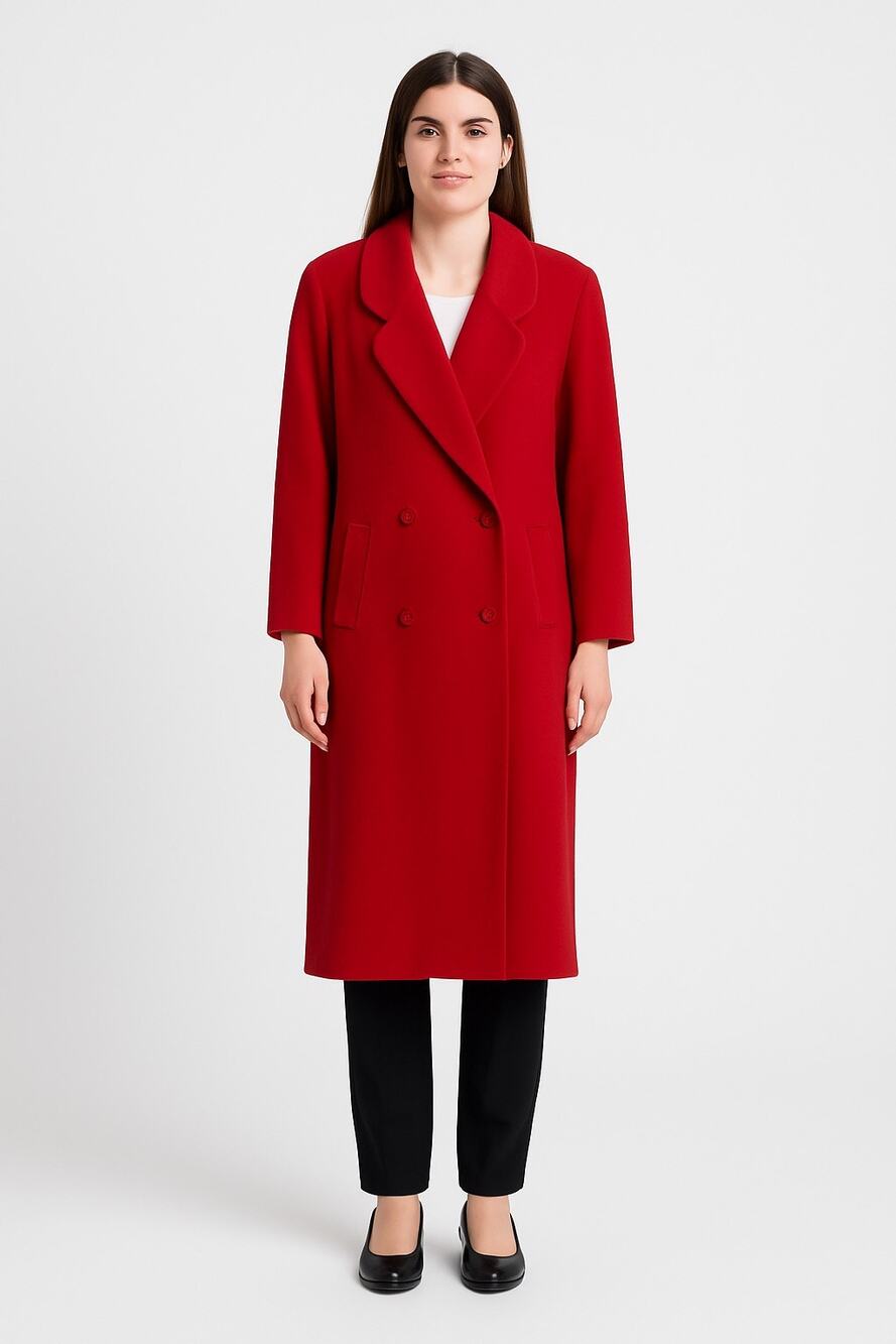 1980s Casual Corner Red Wool Long Coat Made in USA medium - Large